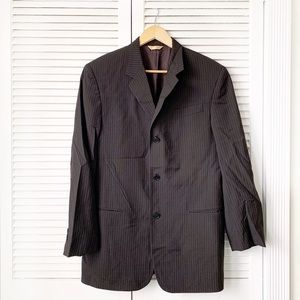 DKNY Charcoal/Brown Pinstripe Suit Jacket NWOT